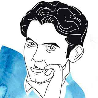 dibujo de retrato de Lorca